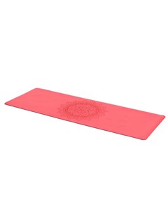 Коврик для йоги 185x68x0 4 см Yoga PU Mat полиуретан c гравировкой PUMAT 160 красный Inex