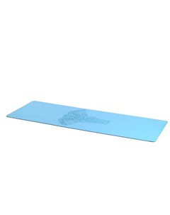 Коврик для йоги 185x68x0 4 см Yoga PU Mat полиуретан c гравировкой PUMAT 137 синий Inex