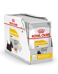 Влажный корм для собак Dermacomfort canine паштет 0 085 кг Royal canin