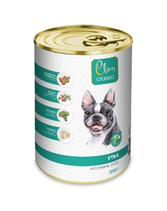 Консервированный корм для собак с уткой кусочки в соусе 1 25 кг Clan classic