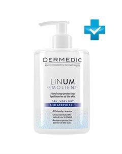 Жидкое антибактериальное мыло для рук 300 мл Linum Emolient Dermedic