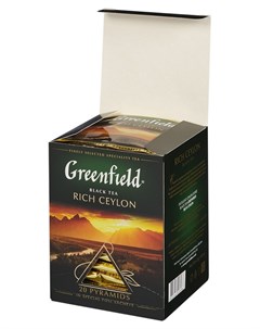 Чай Rich Ceylon черн пирамидки фольгир 20 пак уп 0898 08 Greenfield