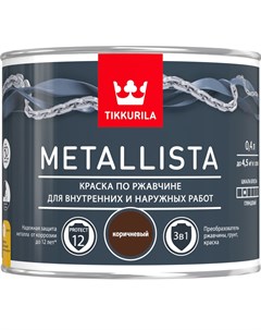 Краска по ржавчине Metallista коричневый 0 4 л Tikkurila