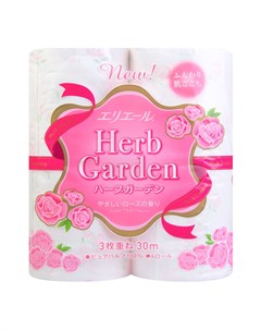 Туалетная бумага Herb Garden Роза трехслойная 4x30 м Elleair