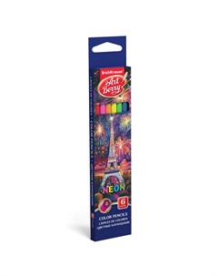 Цветные карандаши Neon 6 цветов Artberry