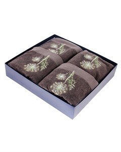 Комплект полотенец коричневых из 4 предметов Bottaro