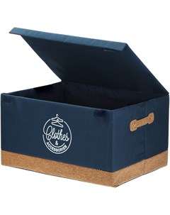 Коробка для хранения с крышкой синяя 48х36х25 см Mercury