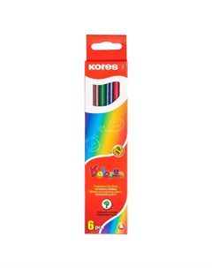 Карандаши цветные 6 цветов 2 9 мм Kores