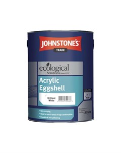 Краска акриловая полуматовая Acrilic Eggshell Brilliant White 2 5 л Johnstones