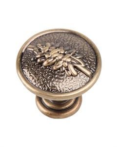 Ручка кнопка 25х25х20 мм античная бронза 27 мм Феникс-строй