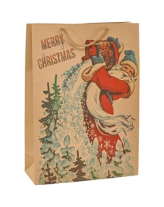 Пакет подарочный дед мороз 61x44x17 см Due esse christmas