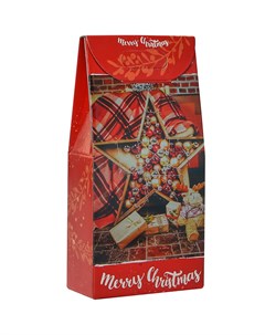 Коробка подарочная для 2х бутылок 38х19х9 см красный Due esse christmas