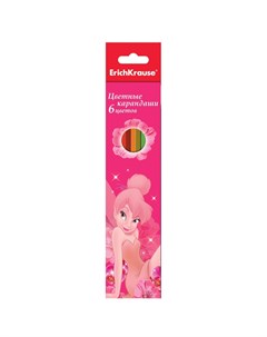 Карандаши Tink Pink 6 цветов Disney-пром
