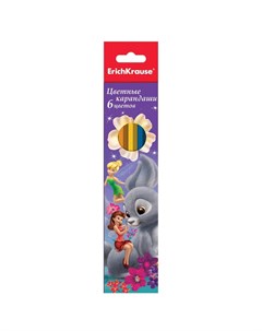 Карандаши Феи и невиданный зверь 6 цветов Disney-пром