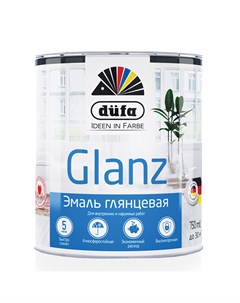 Эмаль универсальная Glanz глянцевая белая 750мл Dufa retail