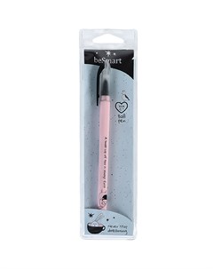 Ручка шариковая Bunny розовая чёрная чернила синие Be smart