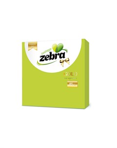 Салфетки бумажные 33х33 2слоя зеленые 45шт Зебра