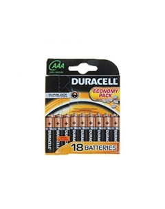 Батарейки LR03 18BL AAA 18 шт Duracell