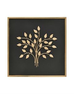 Декор настенный панно leaf kitchen черный 50x50x3 см To4rooms
