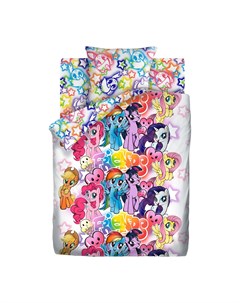 Комплект постельного белья My little Pony Neon Граффити 1 5 сп поплин Непоседа