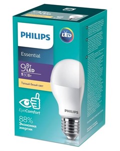 Лампа светодиодная ESS LED Bulb 9W E27 3000k 230v 1CT Philips