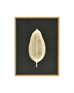 Декор настенный панно leaf drainless черный 38x50x3 см To4rooms