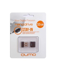 USB Flash накопитель 32GB Nano QM32GUD NANO B USB 2 0 черный Qumo