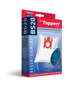 Topperr BS20 Пылесборник синтетический для пылесоса BOSCH SIEMENS Тип A B C D E F G H 4 шт Thoma's