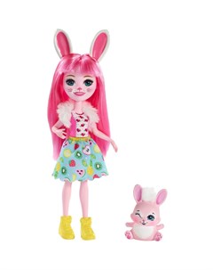Кукла Enchantimals с любимой зверюшкой DVH87 FXM73 Бри Банни Mattel