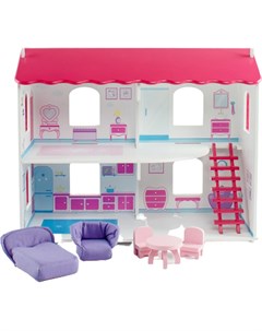 Кукольный домик Карамель с мебелью и интерьером для кукол до 15 см 49x21x41 ДКЛ002П 1 Коняша