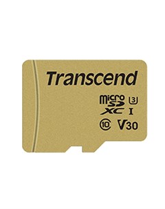 Карта памяти Micro SecureDigital 128Gb class10 UHS I U3 TS128GUSD500S SD адаптер Transcend