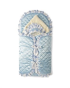 Комплект на выписку Осьминожка 8 ми пр голубой конверт одеяло атласное на меху 100 100 Ермолино