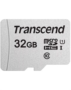 Карта памяти Micro SecureDigital 32Gb HC class10 UHS 1 TS32GUSD300S A SD адаптер Transcend