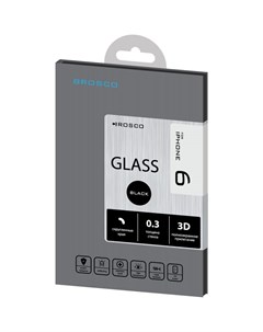Защитное стекло для Apple iPhone 6 7 3D изогнутое по форме дисплея с черной рамкой Brosco