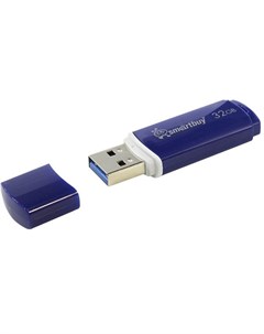 USB Flash накопитель 32GB Crown SB32GBCRW Bl USB 2 0 синий Smartbuy