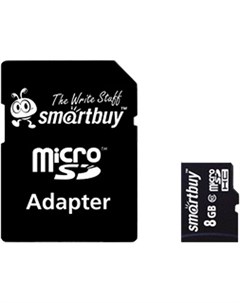 Карта памяти Micro SecureDigital 8Gb SDHC class 10 SB8GBSDCL10 01 SD адаптер Smartbuy