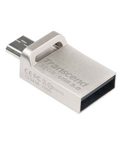 USB Flash накопитель 32GB JetFlash 880S TS32GJF880S USB 3 0 microUSB OTG Серебристый Transcend