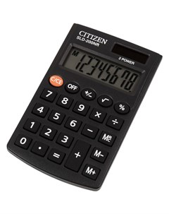 Калькулятор SLD 200NR черный 8 разр Citizen