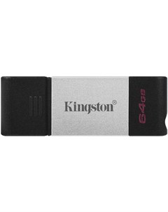 USB Flash накопитель 64GB DataTraveler 80 DT80 64GB USB Type C Черный Kingston