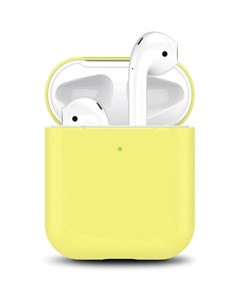 Чехол силиконовый для Apple AirPods 2 желтый Brosco