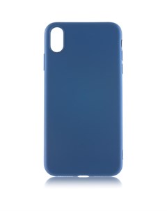 Чехол для Apple iPhone Xs Max Softrubber Soft touch накладка синий Brosco