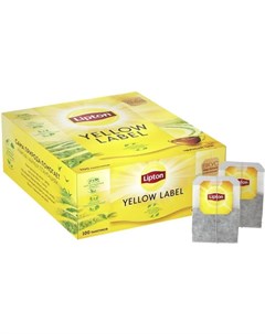 Чай Yellow label черный в пакетиках 100пакх2гр Lipton