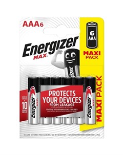 Батарейки MAX E92 AAA 6шт Energizer