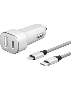 Автомобильное зарядное устройство Ultra MFI Apple Lightning USB A USB Type C 18Вт QC 3 0 Power Deliv Deppa