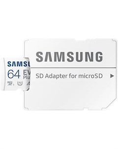 Карта памяти Micro SecureDigital 64Gb SDXC Evo Plus class10 UHS I U1 MB MC64KA адаптер SD Samsung