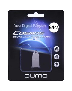 USB Flash накопитель 64GB Cosmo QM64GUD Cos s USB 2 0 серебристый Qumo