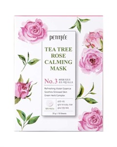 Успокаивающая маска для лица с экстрактом чайного дерева и розы Tea Tree Rose Calming Mask 25 г Petitfee