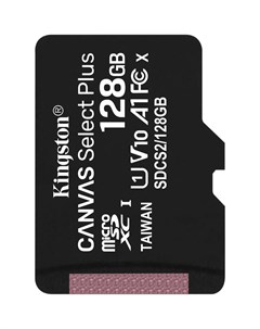 Карта памяти Micro SecureDigital 128Gb Canvas Select Plus SDXC class 10 UHS I SDCS2 128GBSP Kingston