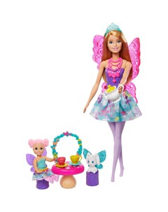 Кукла Barbie Заботливая принцесса GJK49 GJK50 брюнетка Mattel