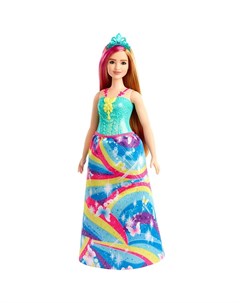 Кукла Barbie Принцесса GJK12 GJK16 рыжая бирюзовый топ Mattel
